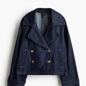 H&M Women's Double-Breasted Denim Jacket